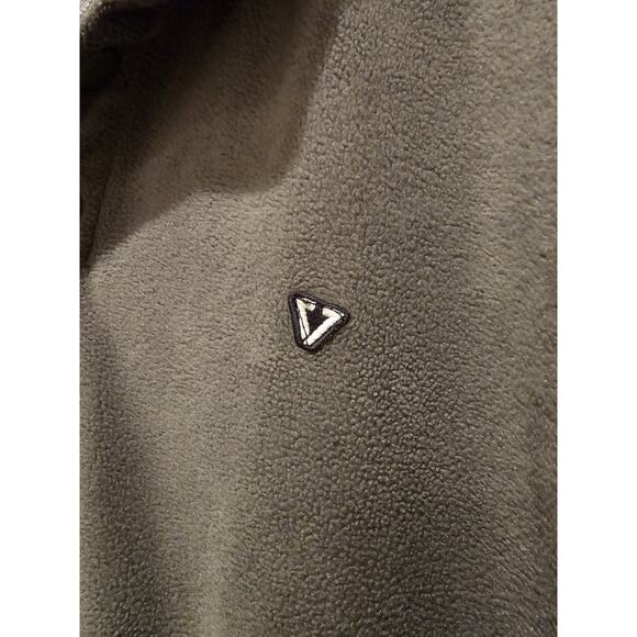 Vissla 1/4 Button Snap Pullover Hoodie Fleece Green Mens XL - Picture 2 of 11